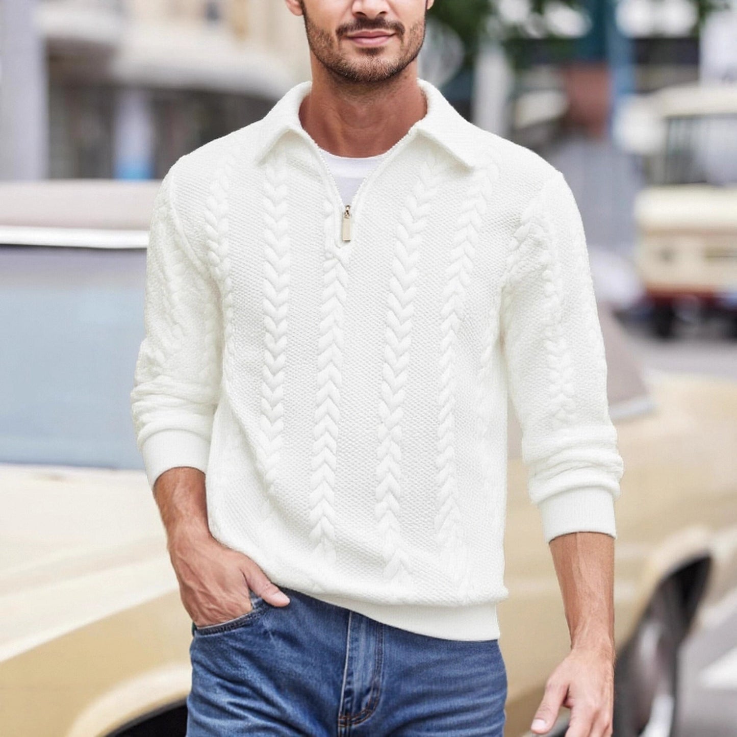 Herren Pullover Lässig Hochwertig Strick - BerlinGlamour