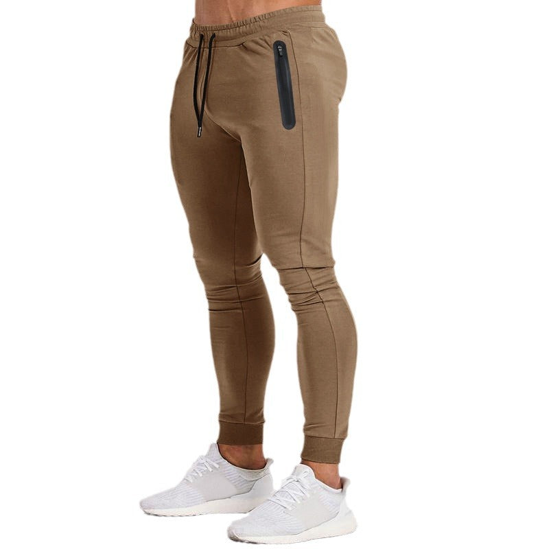 Herren Trainingshose Slim Fit mit Reißverschluss Sportlich