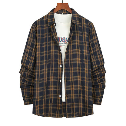 Herren Flanellhemd Karomuster Bequem Modern