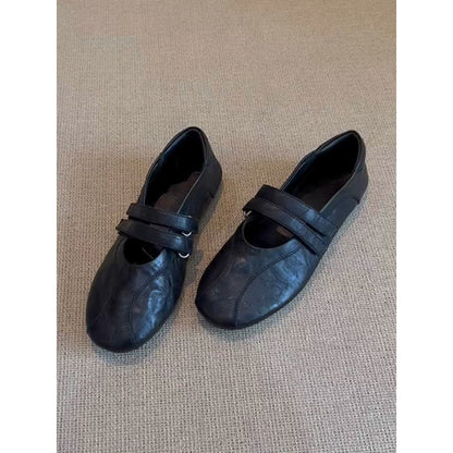 Damen Ballerinas Bequem mit Doppelriemen Ergonomisch - BerlinGlamour