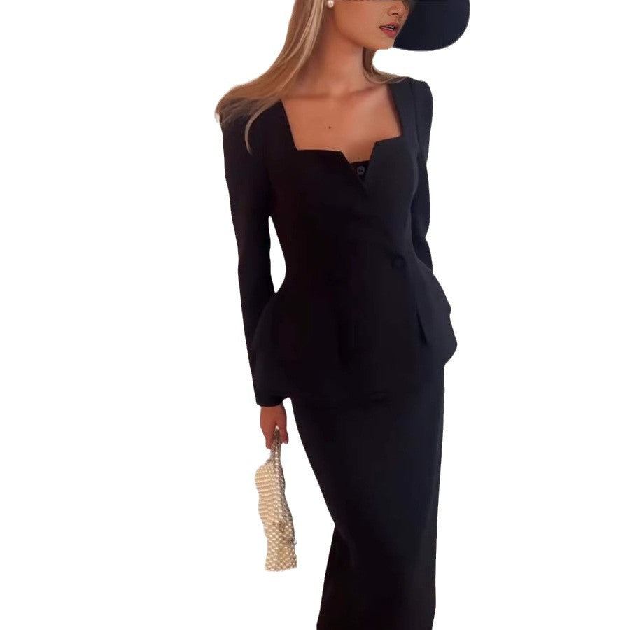 Damen Blazer-Kleid Modern Tailliert Berlin-Chic
