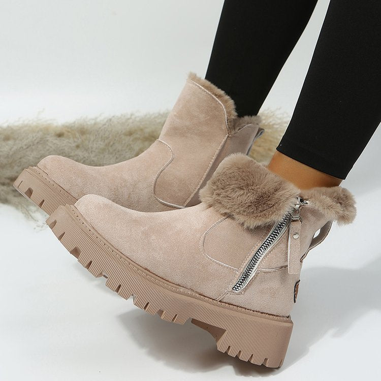 Damen Stiefel Hoch mit Weichem Innenfutter und Robustem Reißverschluss - BerlinGlamour