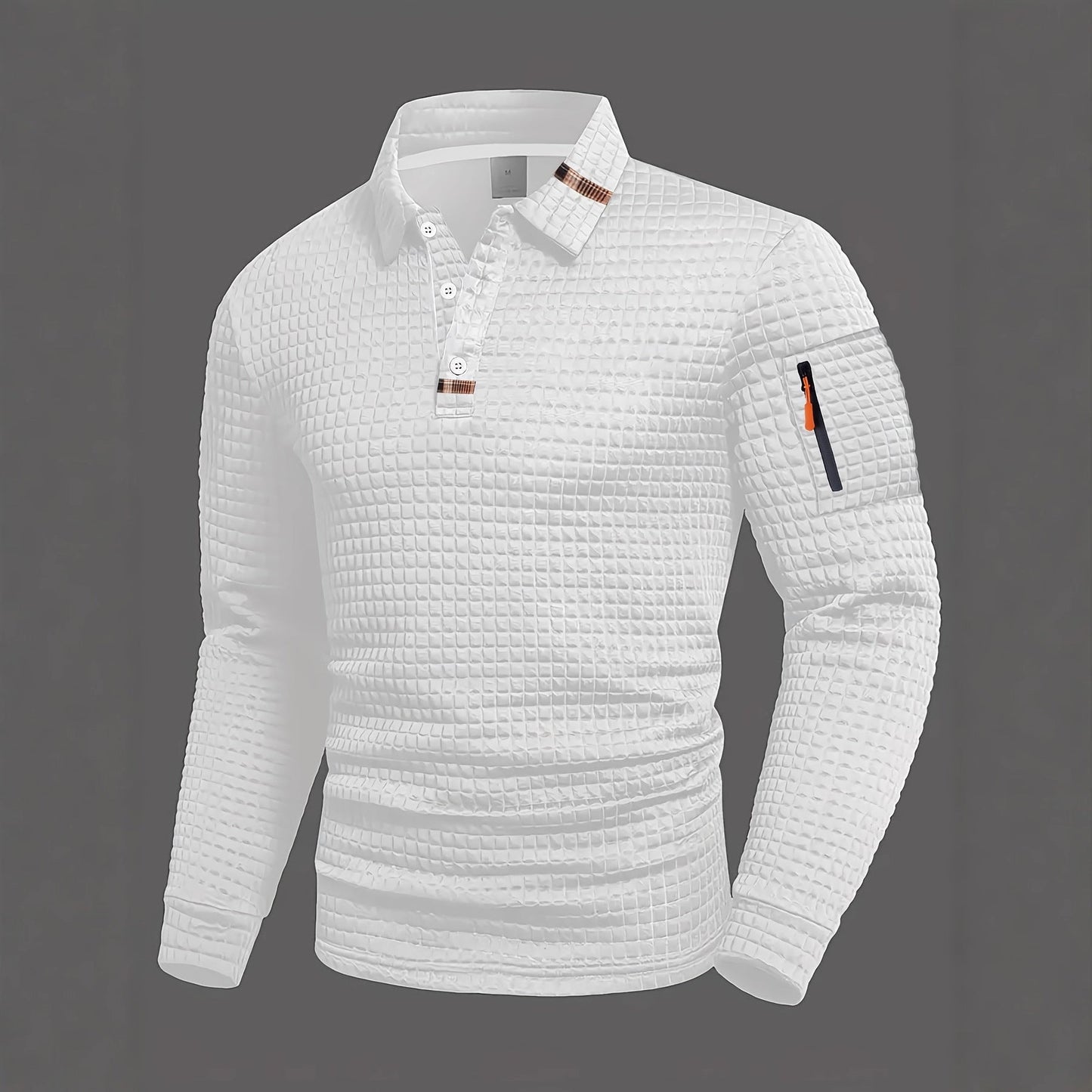 Herren Poloshirt Langarm Atmungsaktiv Komfortabel