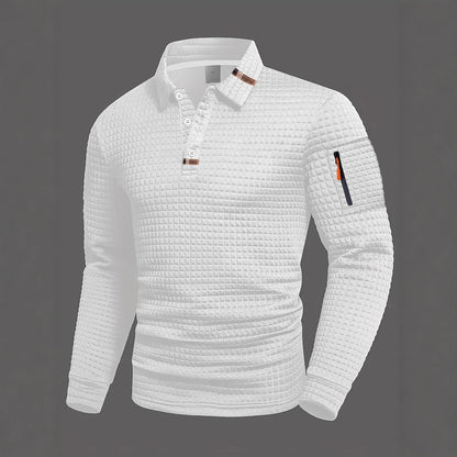 Herren Poloshirt Langarm Atmungsaktiv Komfortabel