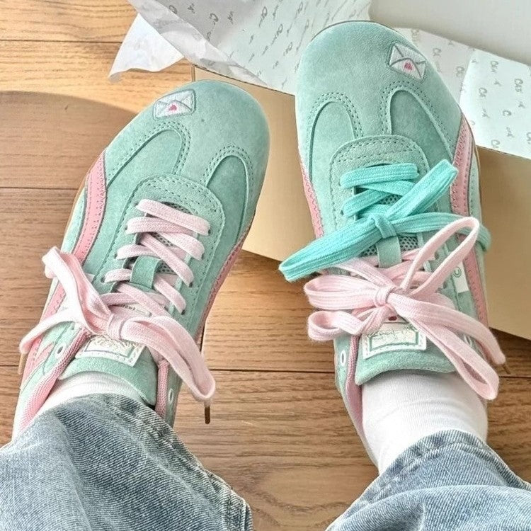 Damen Sneaker Apfel Motiv Freizeitschuhe Farbenfroh