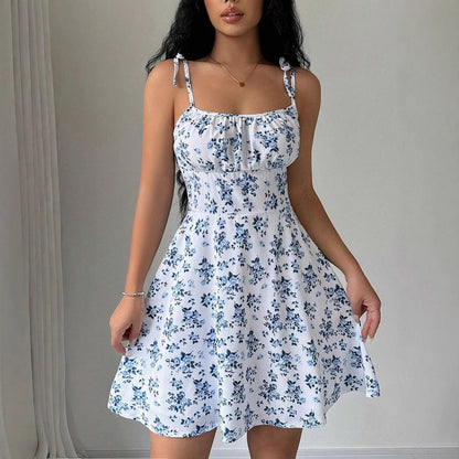 Sommerkleid Damen Leicht Verstellbare Träger Floral Modern - BerlinGlamour