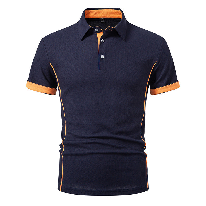 Herren Polo-Shirt atmungsaktiv Kontrast-Akzente Modern