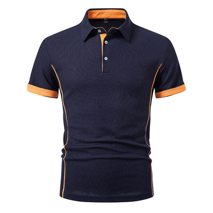Herren Polo-Shirt atmungsaktiv Kontrast-Akzente Modern
