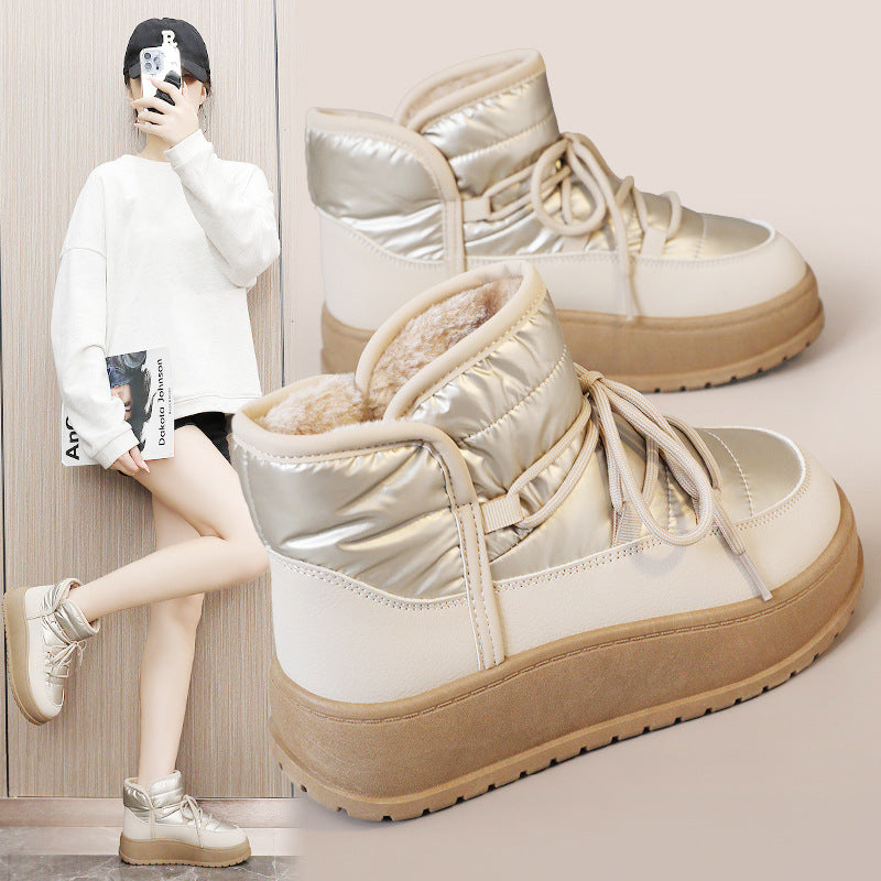 Damen Winterstiefeletten Warm Kunstfell Robust - BerlinGlamour
