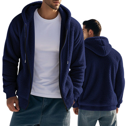 Herren Hoodie Fleece Warm mit Reißverschluss Hochwertig