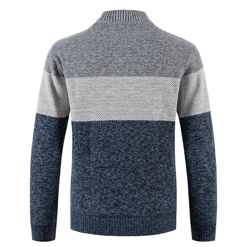 Herren Strickjacke Modern Farbblock Kuschelig Warm