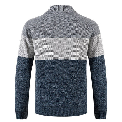 Herren Strickjacke Modern Farbblock Kuschelig Warm