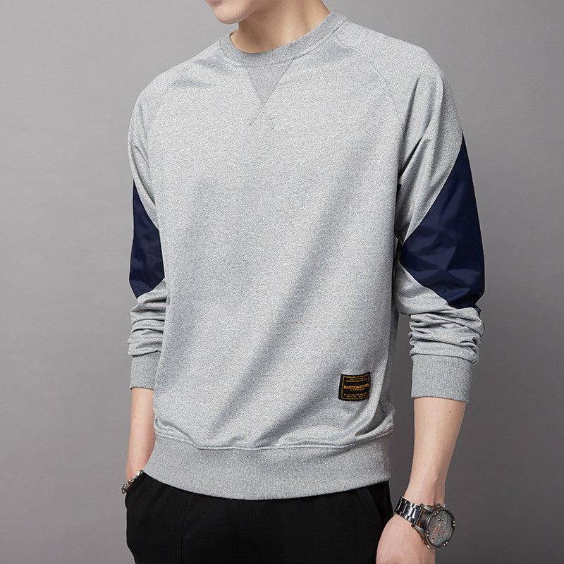 Herren Sweatshirt Sportlich Kontrast Ärmel Trendy