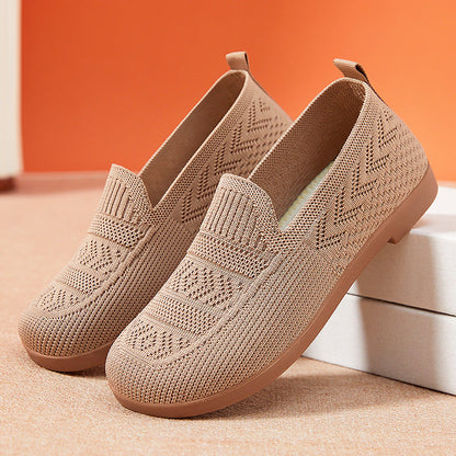 Damen Strickslipper Warm Bequem mit Flexibler Sohle