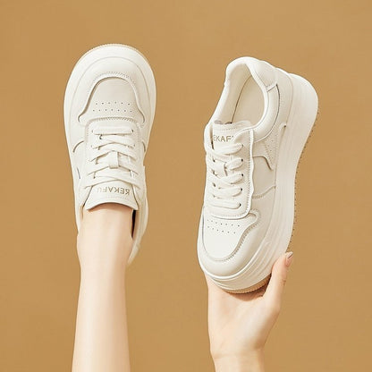 Damen Plateau Sneaker Mit Gepolsterter Sohle Sportlich Modern