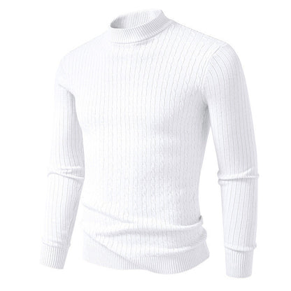 Herren Rollkragenpullover Strukturiert Bequem Warm