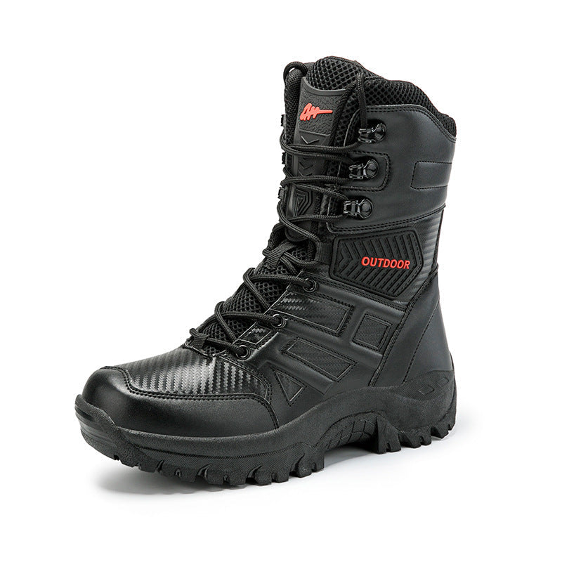 Herren Stiefel Tactical Militärstil mit Reißverschluss