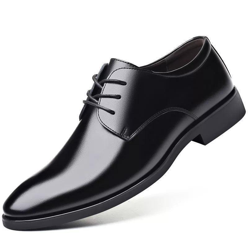 Elegante Herren Schnürschuhe Schwarz Lederschuhe