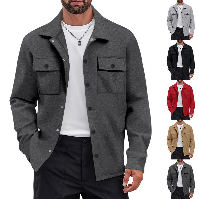Herren Hemdjacke Modern mit Taschen Komfortable Schnitt - BerlinGlamour
