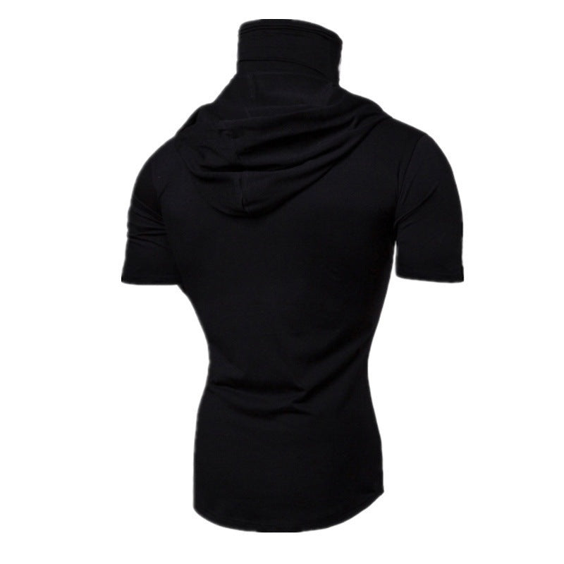 Herren Sport T-Shirt mit Mundschutz Bequem atmungsaktiv