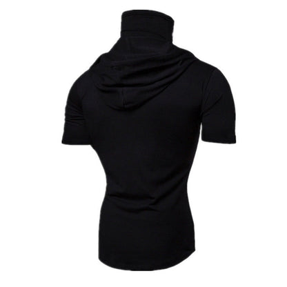 Herren Sport T-Shirt mit Mundschutz Bequem atmungsaktiv