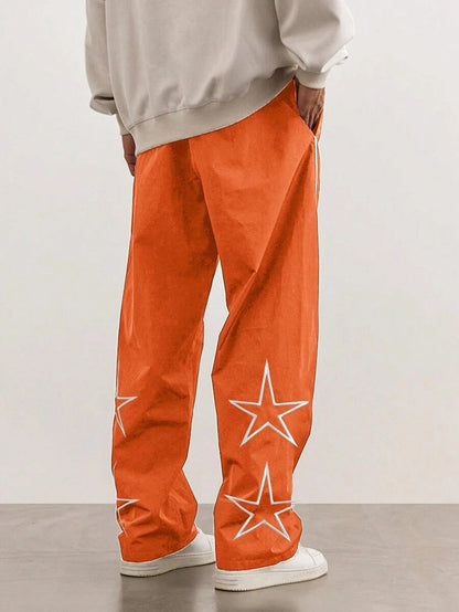 Herren Cargo-Hose Bequem Mit Sternenapplikationen