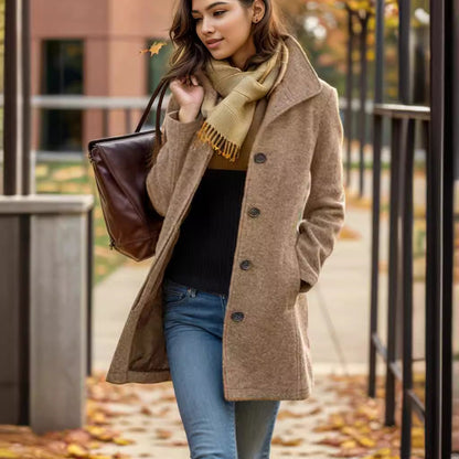 Damen Oversized Mantel Trendig Großstadt Chic