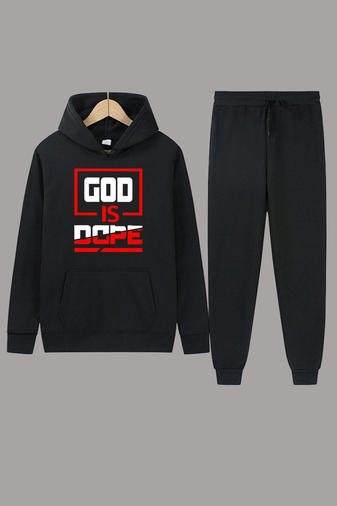 Herren Sportset Hoodie Jogginghose mit Aufdruck