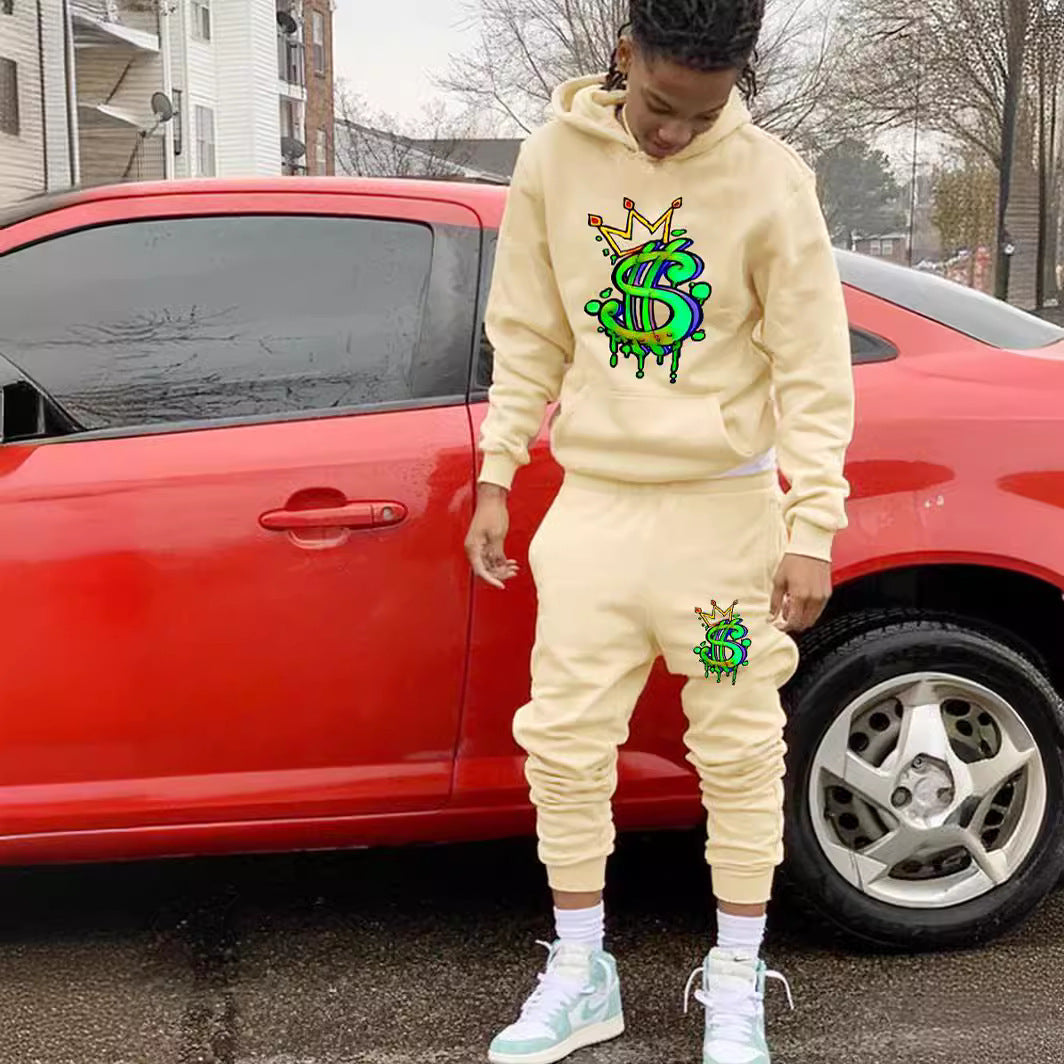 Herren Jogginganzug mit Kapuze und kreativem Motiv - BerlinGlamour