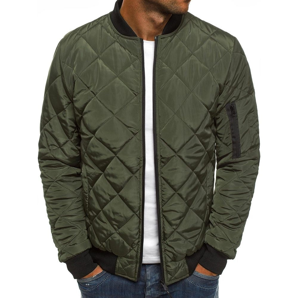 Herren Bomberjacke Gesteppt Mit Kontrastdetails Modern