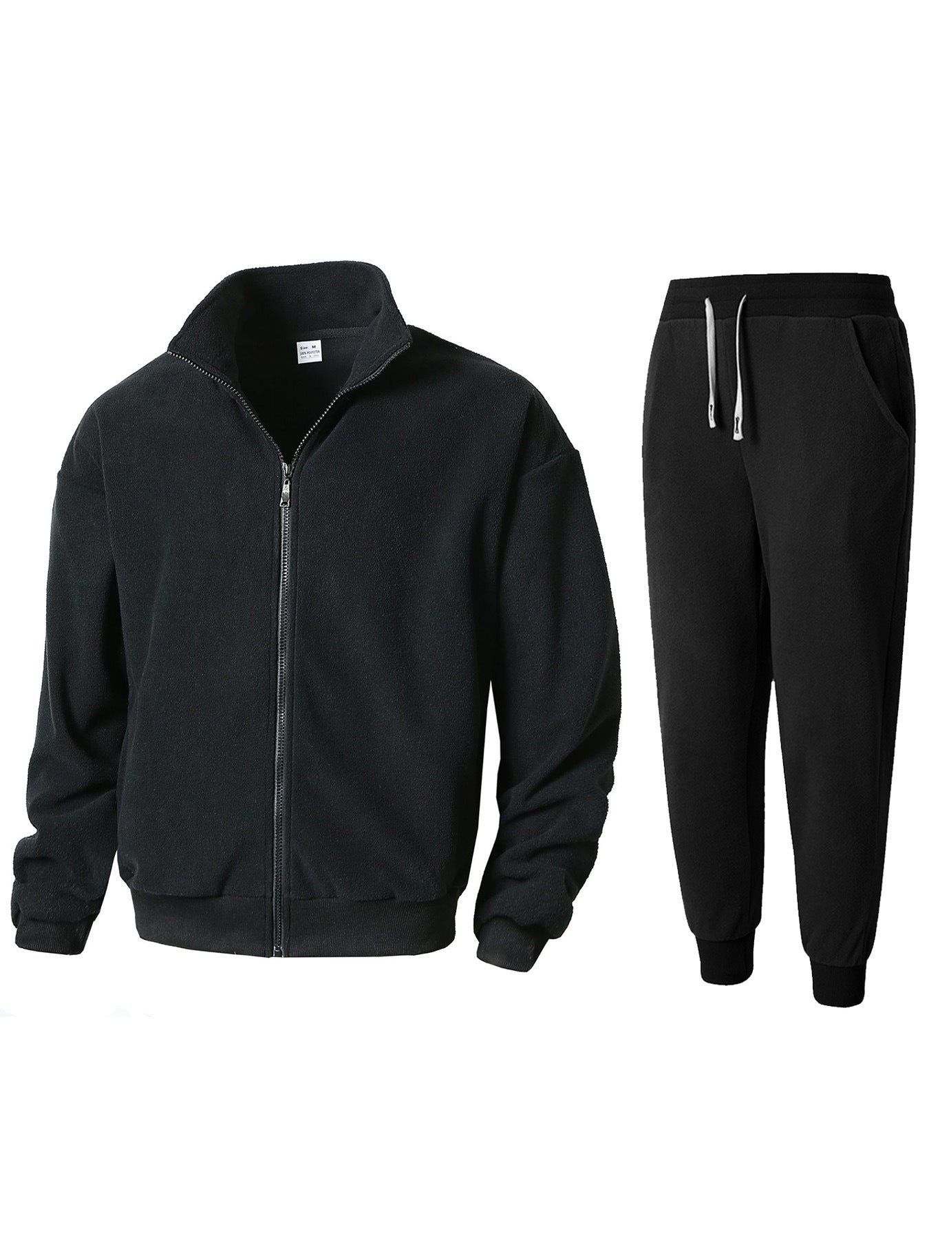 Herren Fleeceanzug Warm mit Hochkragen Sportlich