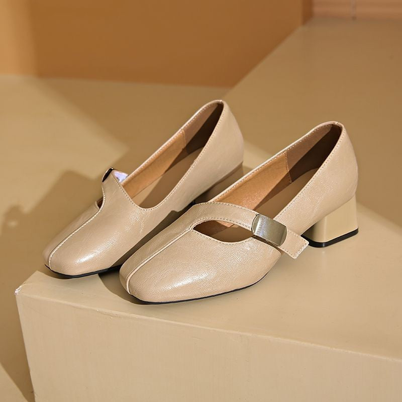 Damen Plateau-Pumps Elegante Schnalle Schuhe High Heel - BerlinGlamour