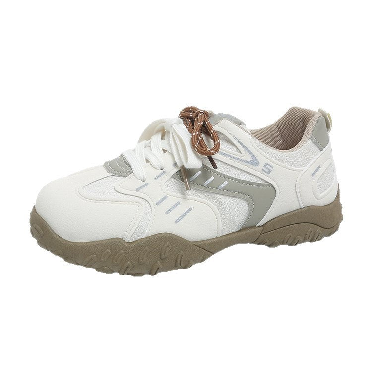 Damen Sneaker Bequem Freizeitschuhe Schnürsystem Rutschfest