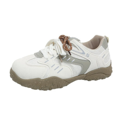 Damen Sneaker Bequem Freizeitschuhe Schnürsystem Rutschfest