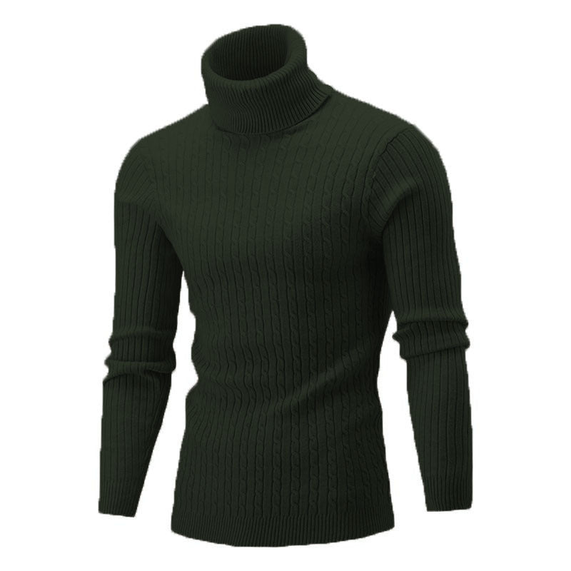 Herren Rollkragenpullover Feinripp Hochwertig Elegannt
