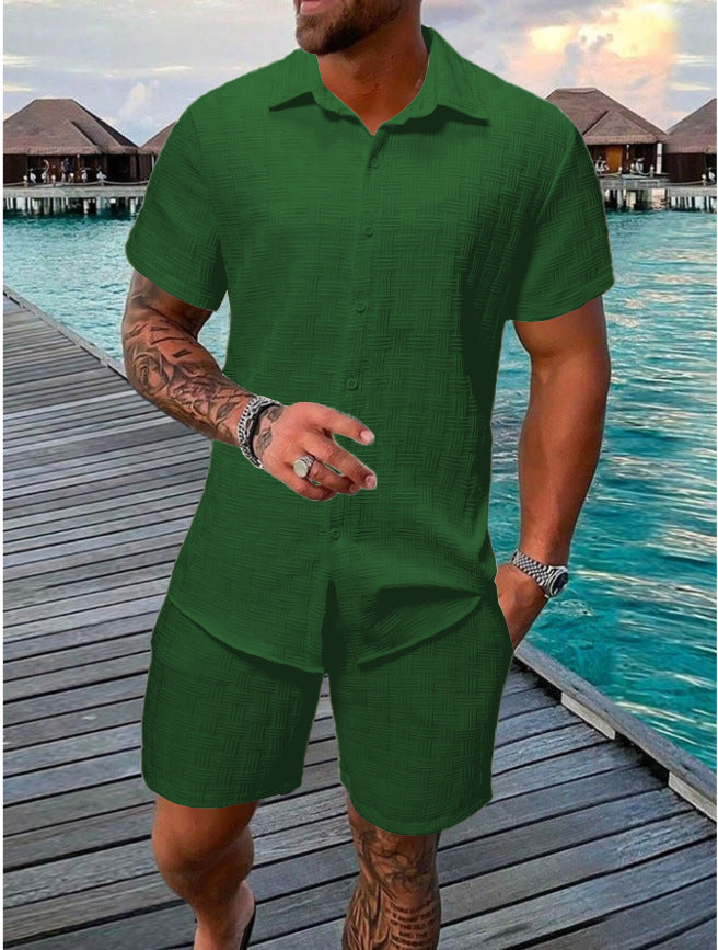 Herren Freizeitanzug Strukturiert Modern Sommer
