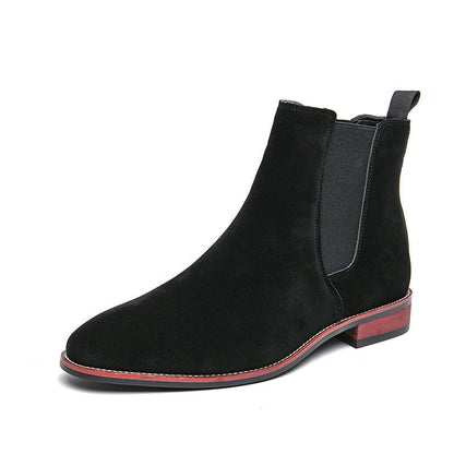 Damen Chelsea Boots Elastisch Rutschfest Schwarz