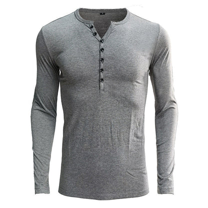 Herren Langarmhemd Weich Modern Knopfleiste