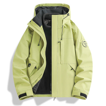 Herren Outdoorjacke Wasserdicht Verstellbares Kapuzen Design - BerlinGlamour