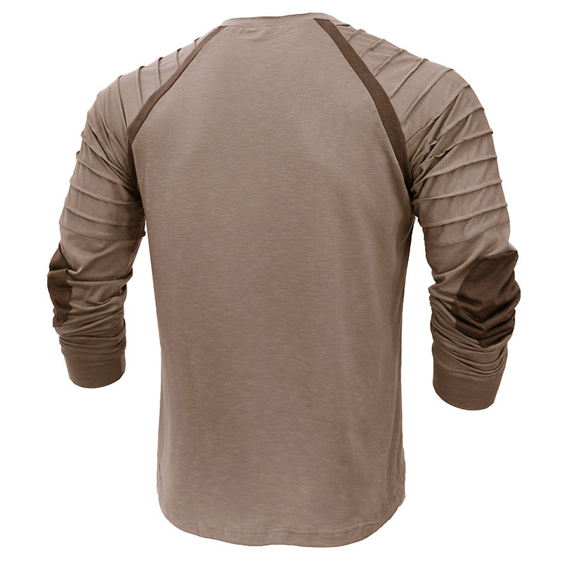 Herren Langarmshirt Stylisch Schulterdesign Berlin Modern