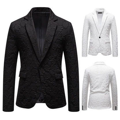 Herren Blazer Elegant Blumenmuster Modern Slimfit - BerlinGlamour