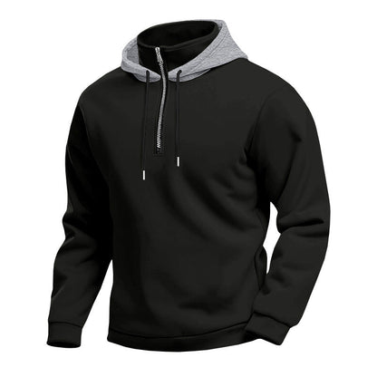 Herren Kapuzenpullover Halbzipp Modern Sportlich