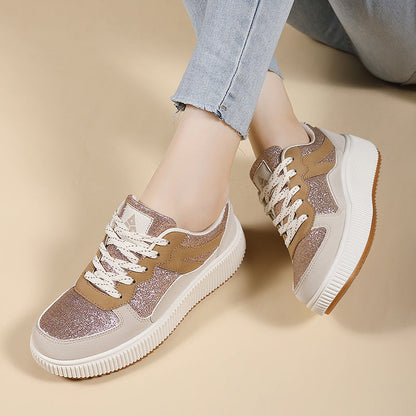 Damen Sneaker Weich Bequem Strukturiert