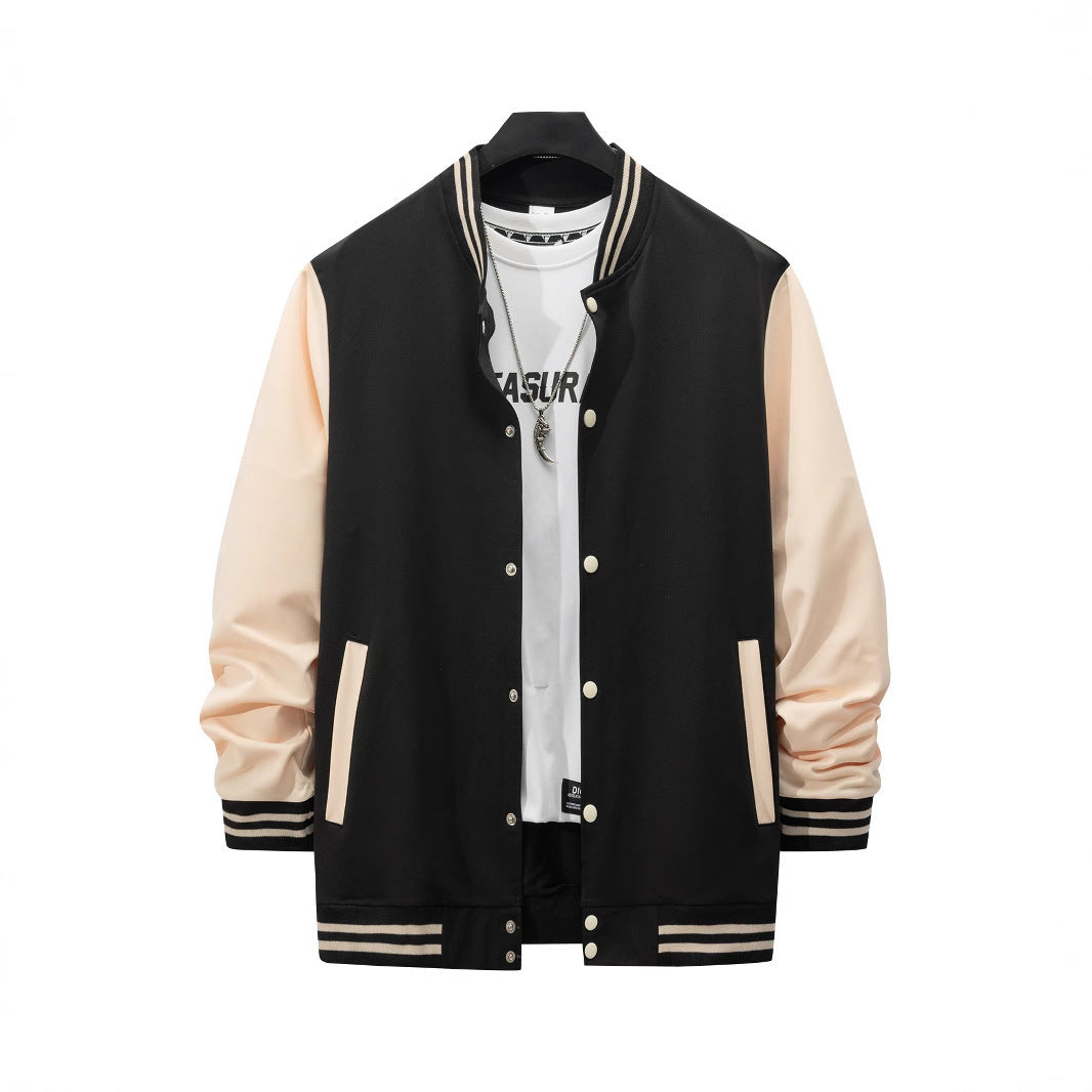 Herren Collegejacke Modern Sportlich Grau