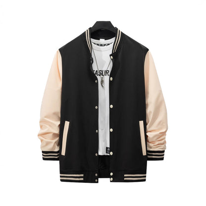 Herren Collegejacke Modern Sportlich Grau