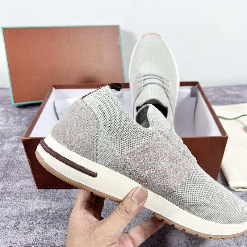 Damen Sneaker Bequem Slip-On Weich Laufsohle Elastisch - BerlinGlamour