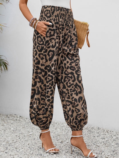 Weite Damen-Hosen Leopardenmuster Trendy Elegant