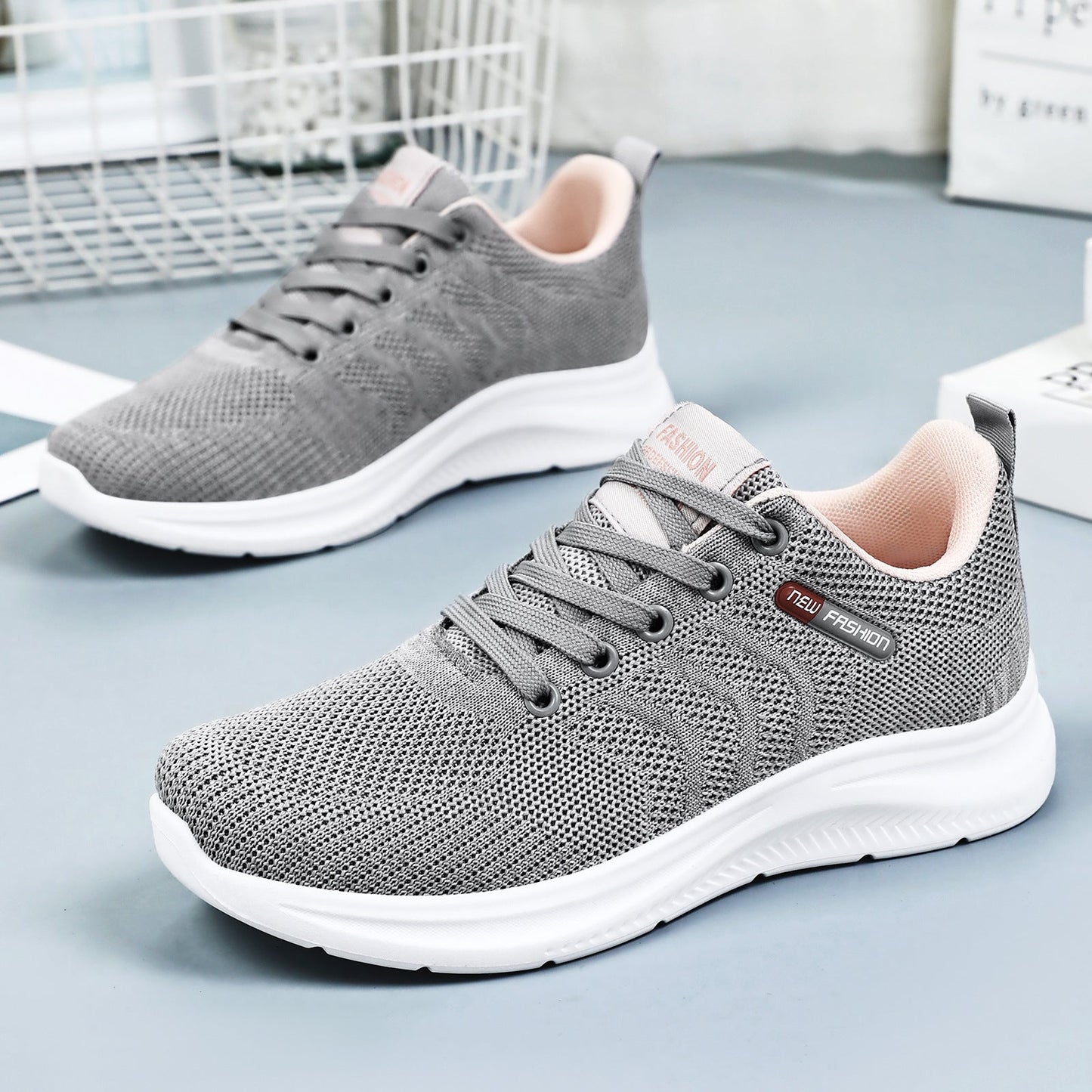 Bequeme Damen Sneaker Atmungsaktiv Elastisch Sportlich - BerlinGlamour