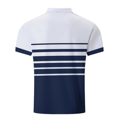 Herren Poloshirt Streifenmuster Modern Slimfit