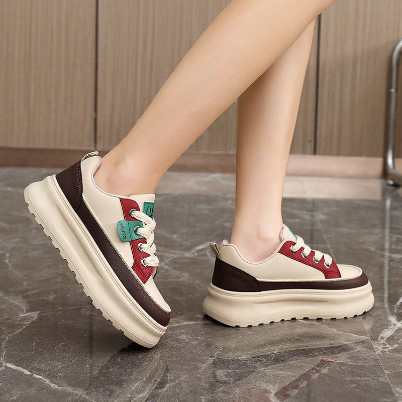 Damen Sneaker Chunky Weite Passform Bequem Sportlich